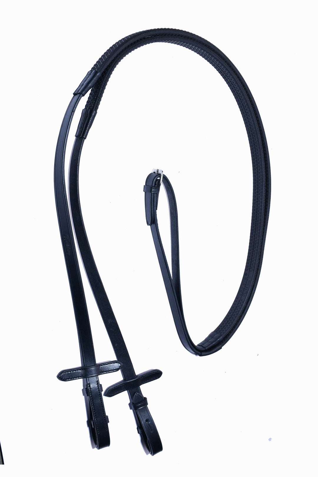 Rubber Sport Horse Reins w/Full Grain English Leather - Bridleberry Leather Tack Co.