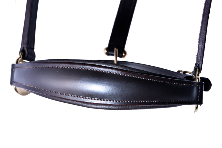 #4 Padded Leather Halter w/Adj.Nose Band,Clip Throat Latch - Bridleberry Leather Tack Co.