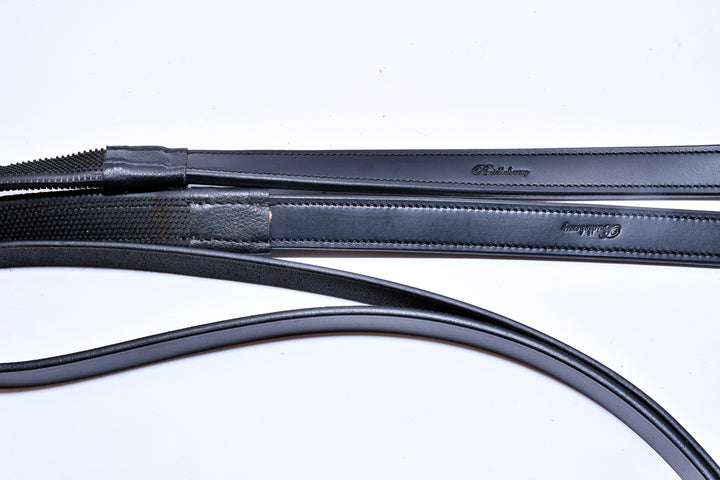Racing Tack- Rubber/Leather Reins w/ Buckle End - Bridleberry Leather Tack Co.