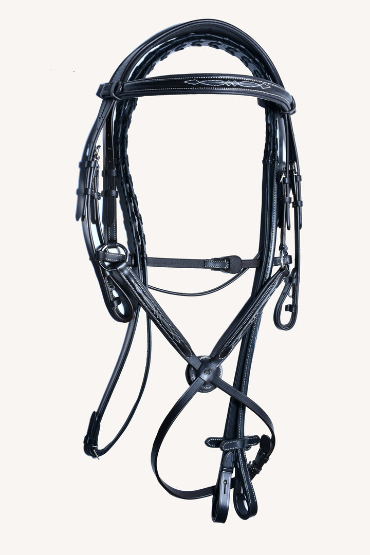 #13 Figure "8" w/Fancy Stitched Design Bridle w/Laced Reins