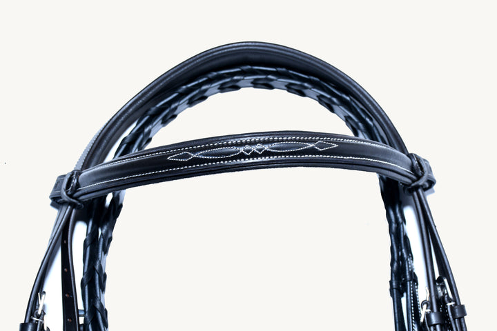 #13 Figure "8" w/Fancy Stitched Design Bridle w/Laced Reins