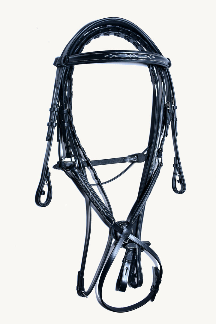 #13 Figure "8" w/Fancy Stitched Design Bridle w/Laced Reins