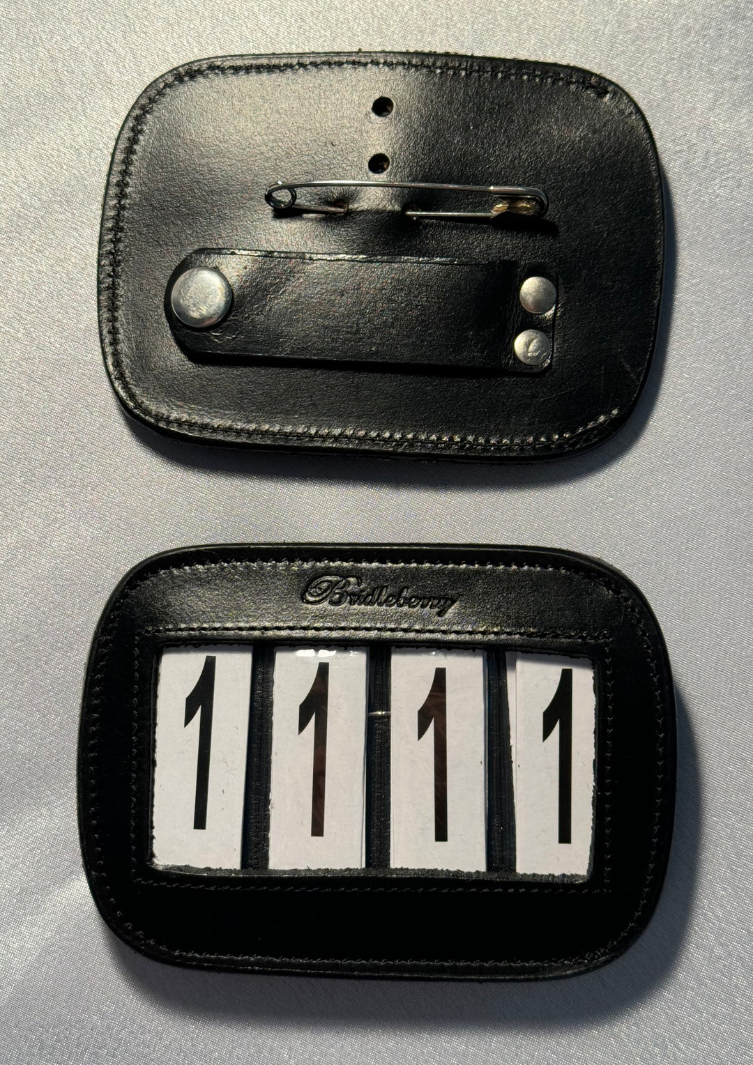Competition Leather Number Holder Set of 2, 4 numbers