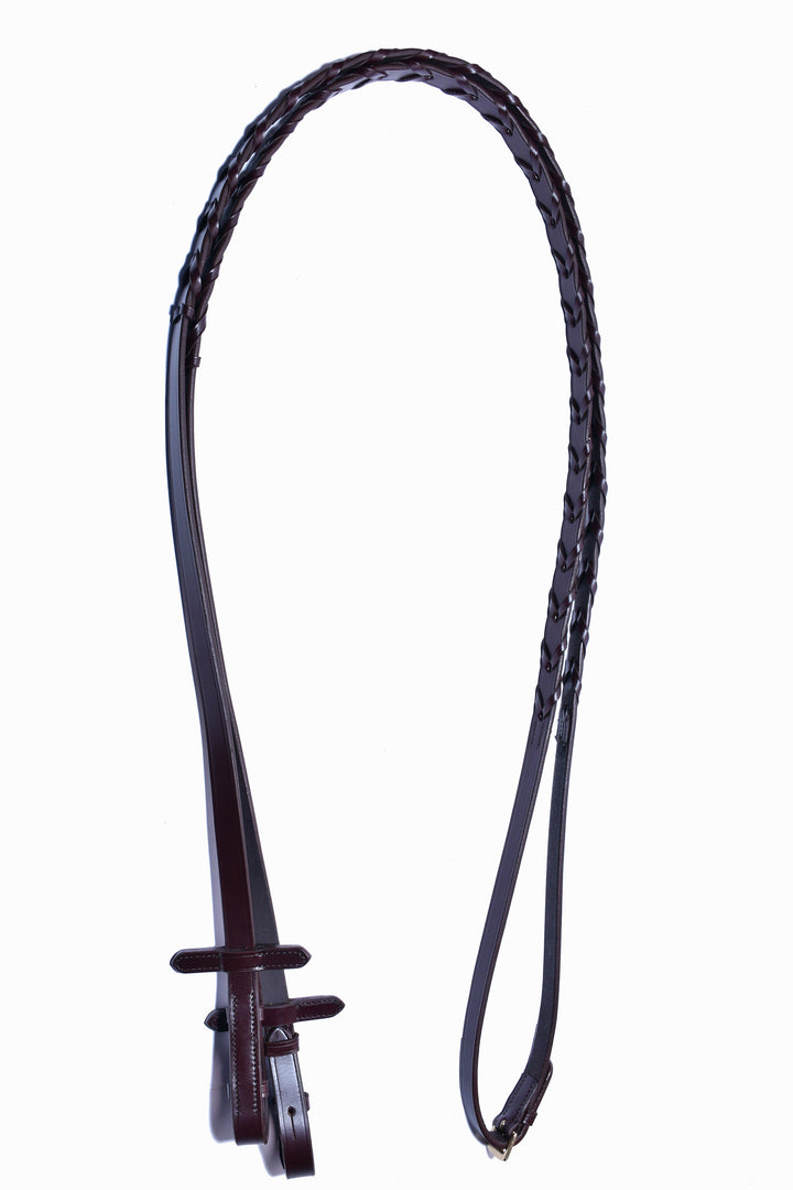 #.  ?  Hunter Bridle w/Top Stitch Design Laced Reins - Bridleberry Leather Tack Co. 