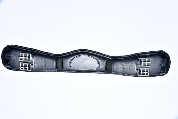 Contoured Shaped Leather Dressage Girth w/ Performance Gel & Memory Foam