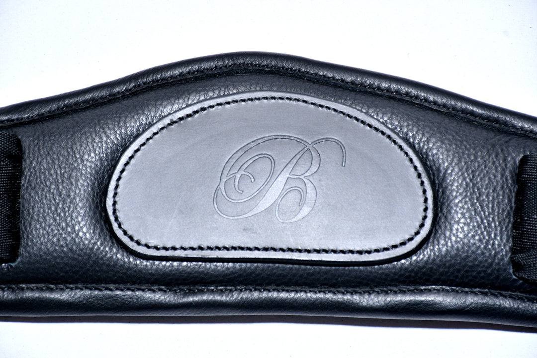 Contoured Shaped Leather Dressage Girth w/ Performance Gel & Memory Foam