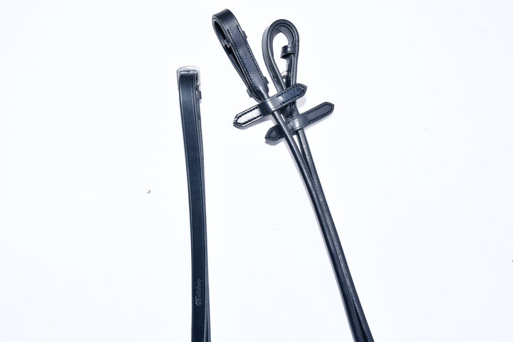 English Leather Rolled Reins