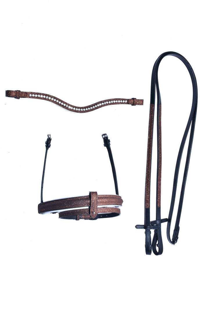 Sparkle 4 Piece Accessories Set, Browband, Noseband w/Removable Flash & Reins