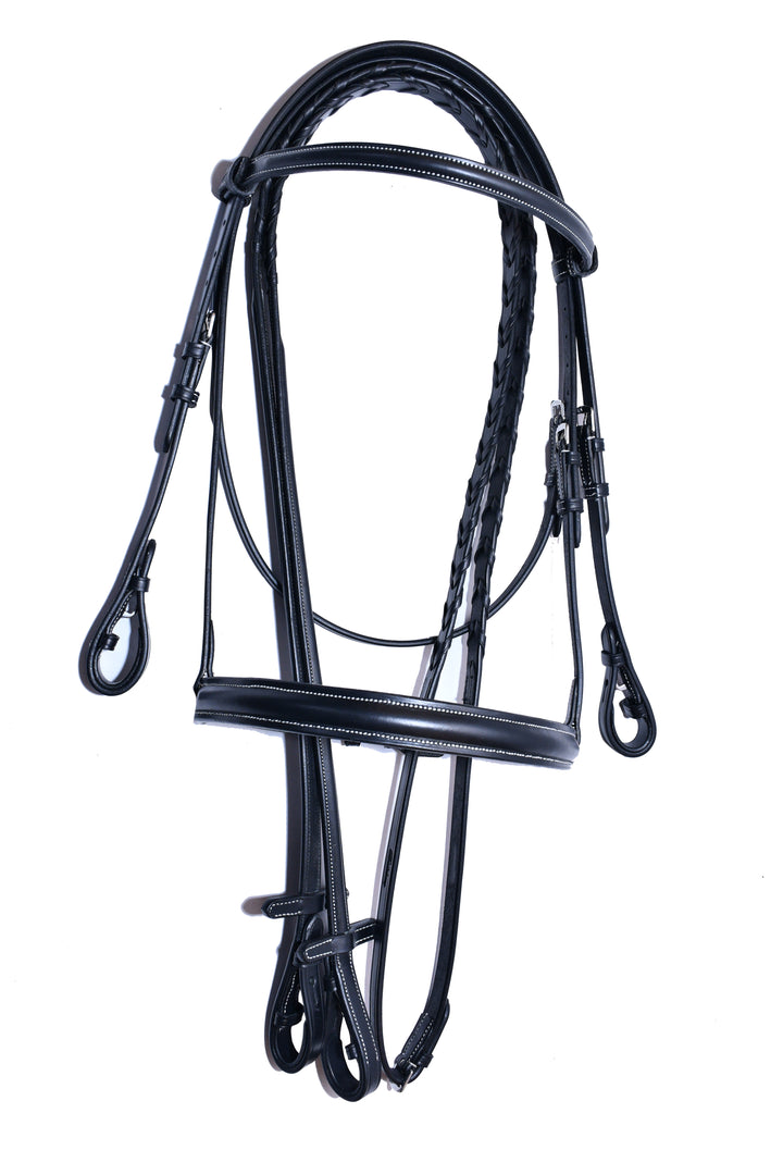 #40 Premium Hunter English & Italian Leather Bridle w/Laced Reins