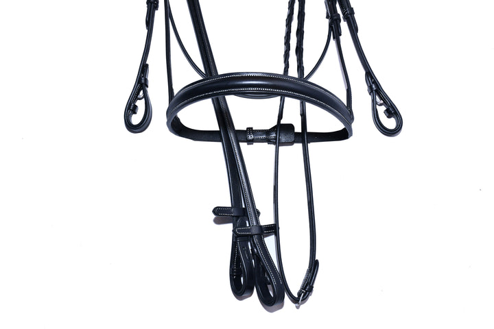 #40 Premium Hunter English & Italian Leather Bridle w/Laced Reins