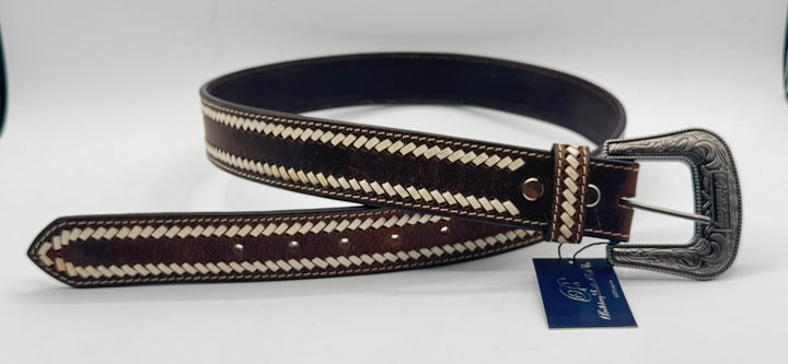 #504 Belt Full Grain Side Stitched Leather