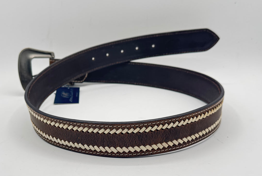 #504 Belt Full Grain Side Stitched Leather