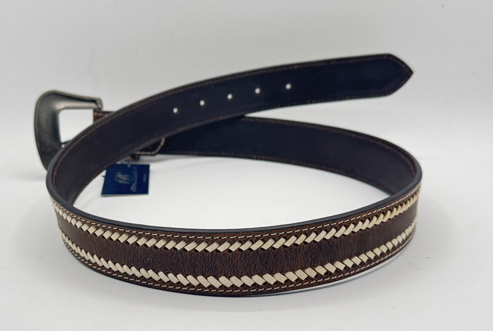 #504 Belt Full Grain Side Stitched Leather