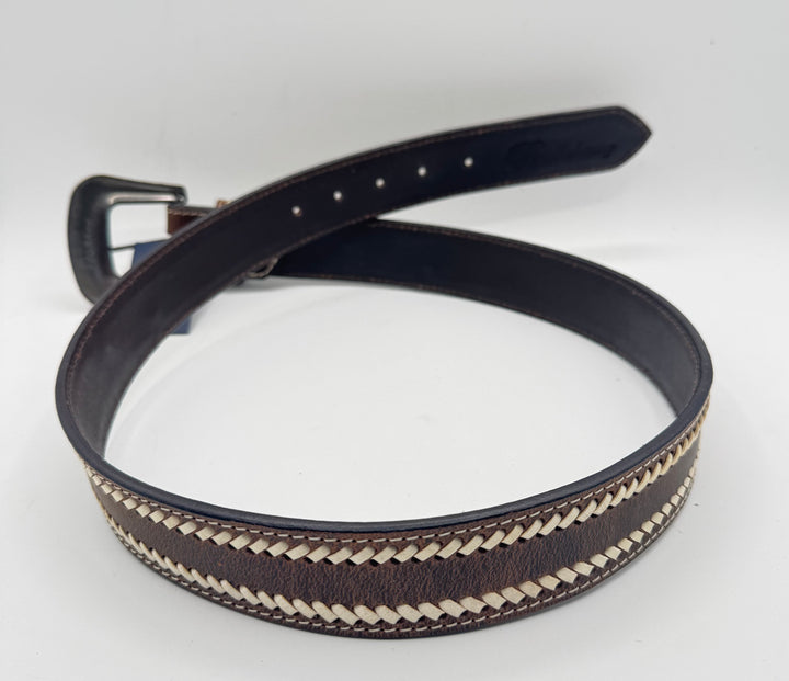 #504 Belt Full Grain Side Stitched Leather