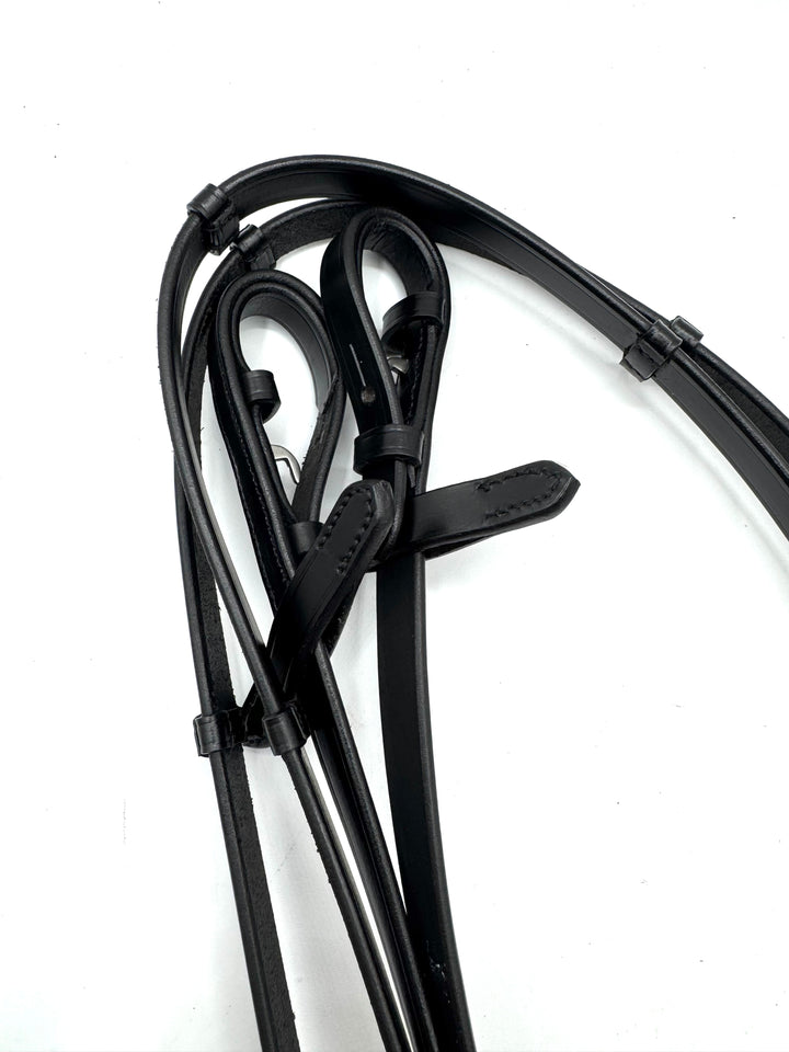 Reins- Plain Full Grain English Leather w/Stops