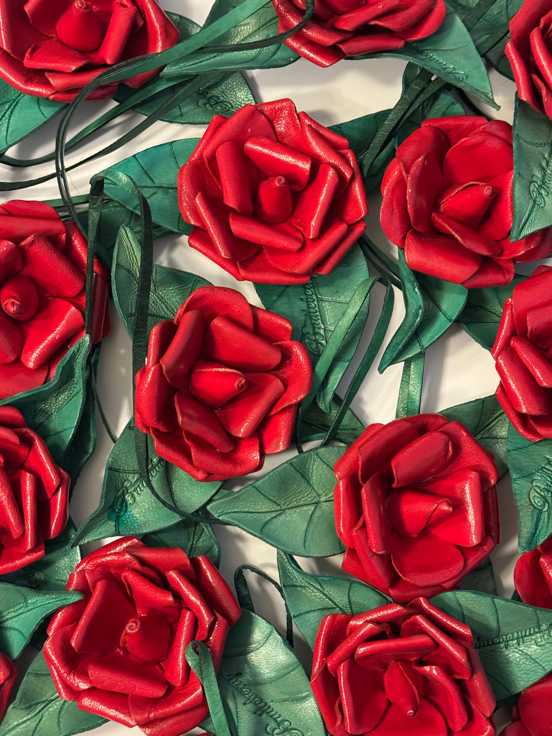 Leather Rose Charms