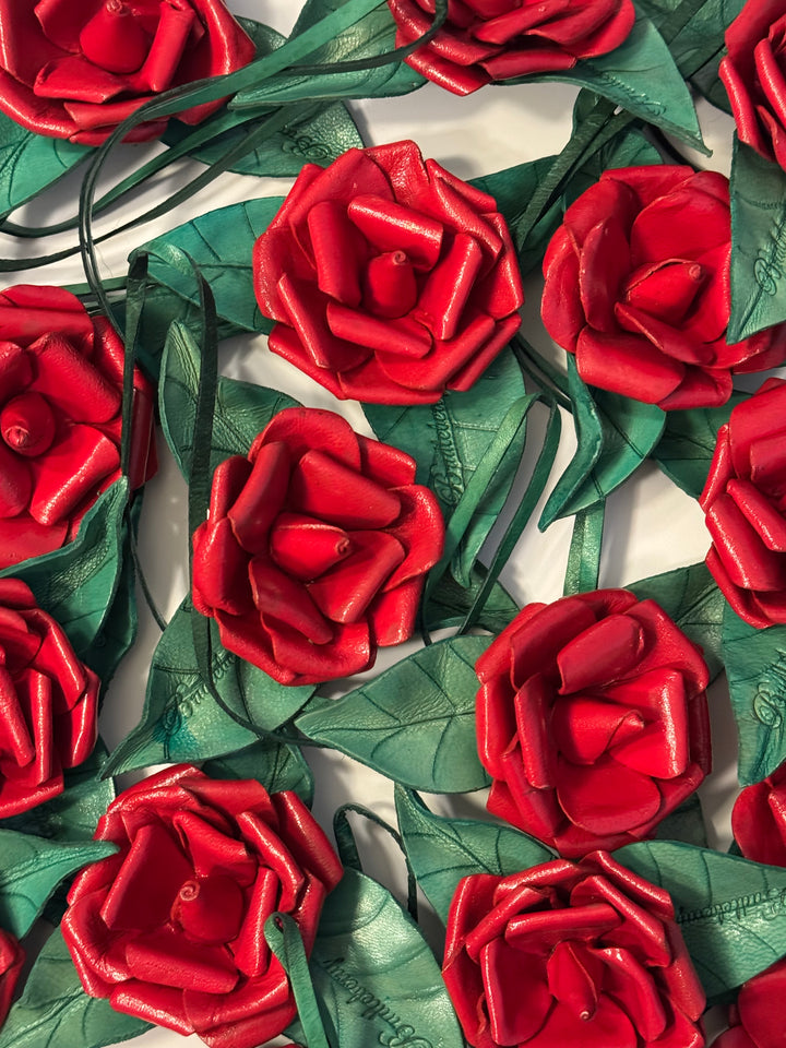 Leather Rose Charms
