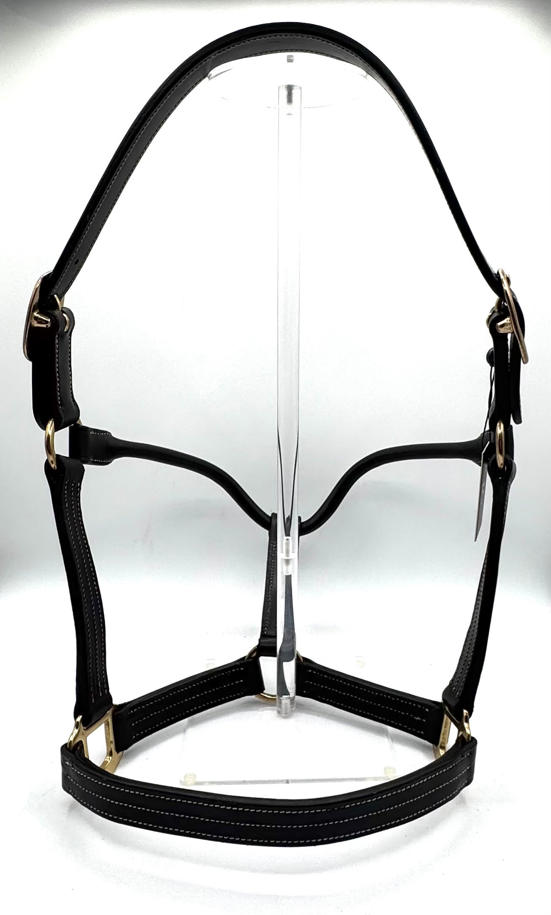 #7 Triple Stitched Leather Halter w/Brass Hardware