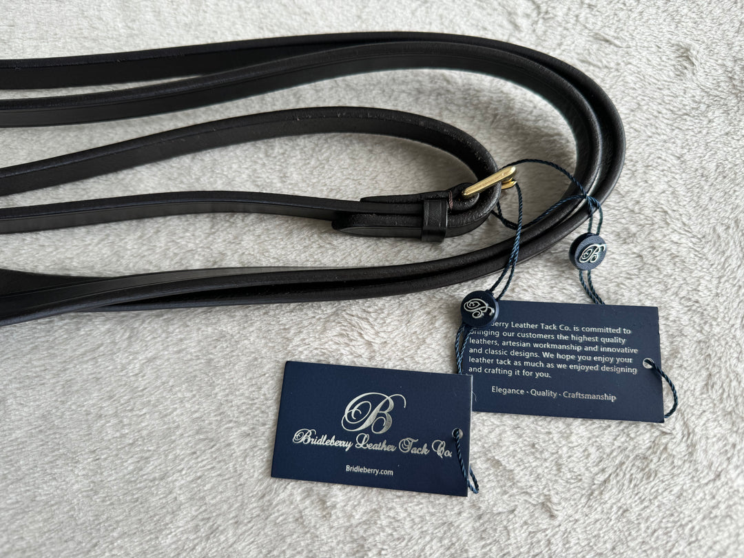 Plain Full Grain English Leather Reins 5/8"