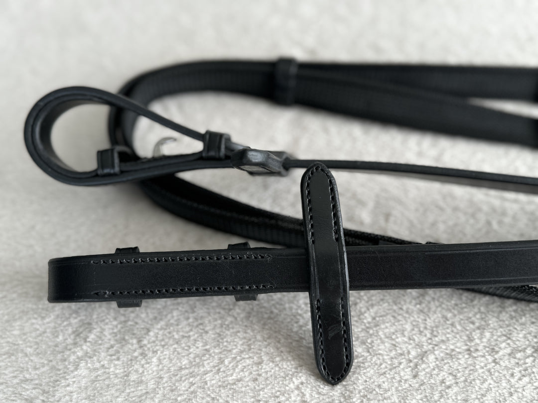 Anti Slip Rubber / Full Grain English Leather Reins