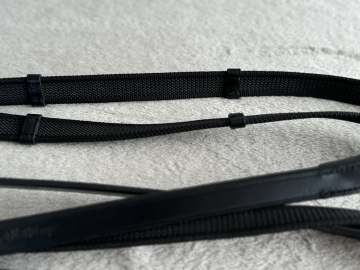 Anti Slip Rubber / Full Grain English Leather Reins