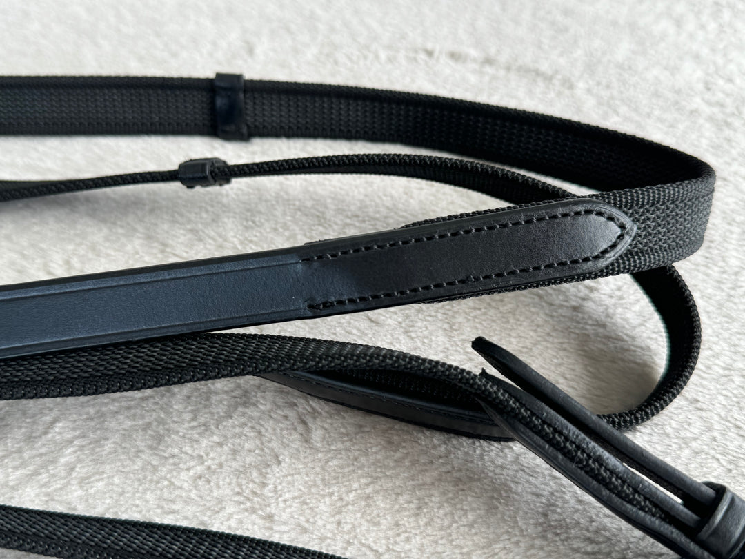 Anti Slip Rubber / Full Grain English Leather Reins