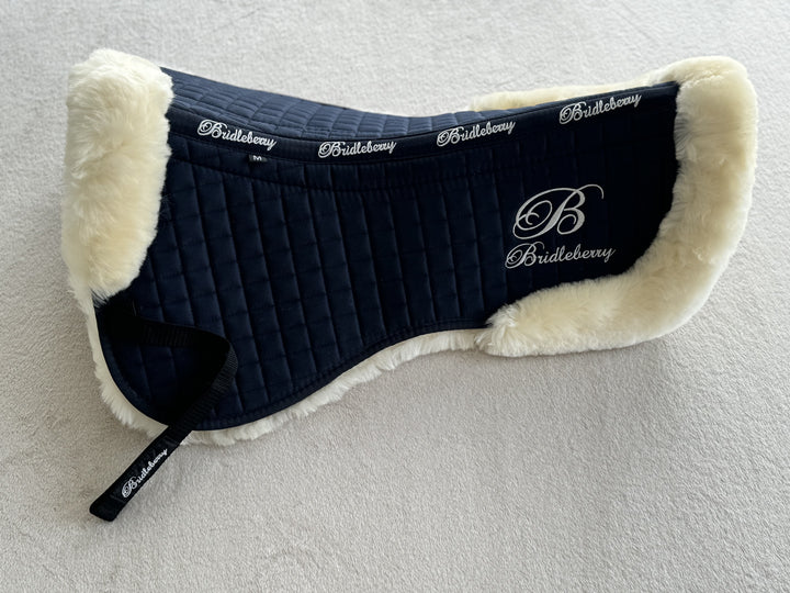 Saddle Pad- Quilted 1/2 Pad with Real Sheepskin