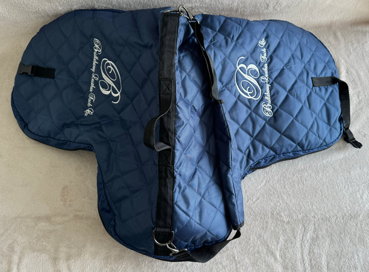 Quilted Saddle Bag in Bridleberry Blue