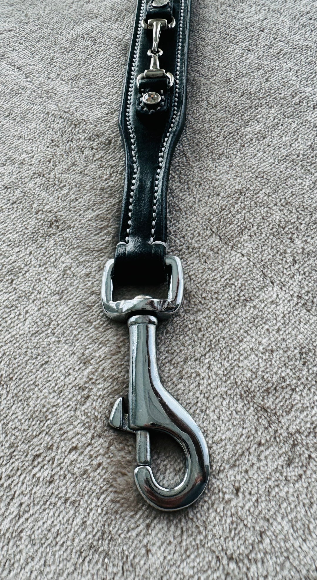 Full Grain Leather Dog Leash w/ Horse Bit