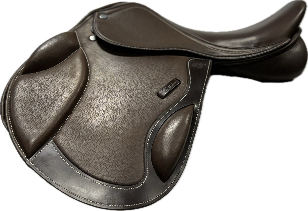 Italian Full Grain Leather Jumper / All Purpose Saddle in Two Tone Brown