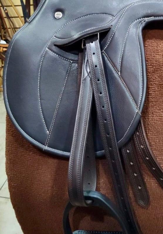 Racing Tack-Leather Exercise Saddle w/Stainless Steel Hardware